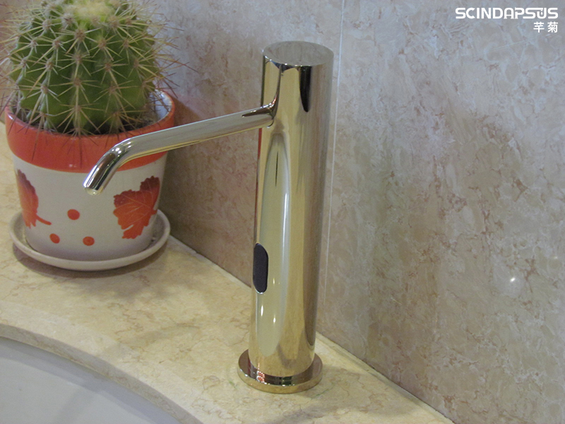 Basin faucet type foam hand soap dispenser vertical all copper intelligent automatic induction plug soap dispenser