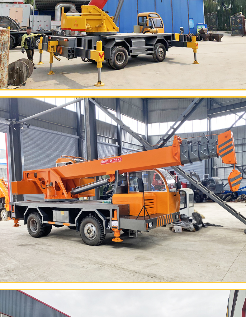 Hydraulic, oil, and electric dual-purpose six wheel telescopic boom self-made crane for construction engineering Small soil crane with cab crane