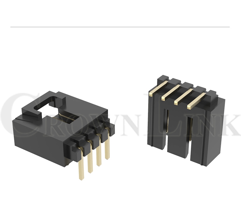 CROWNLINK quick connect 2.54mm CL2545R-XXTNP board end 90 degree needle socket connector with column