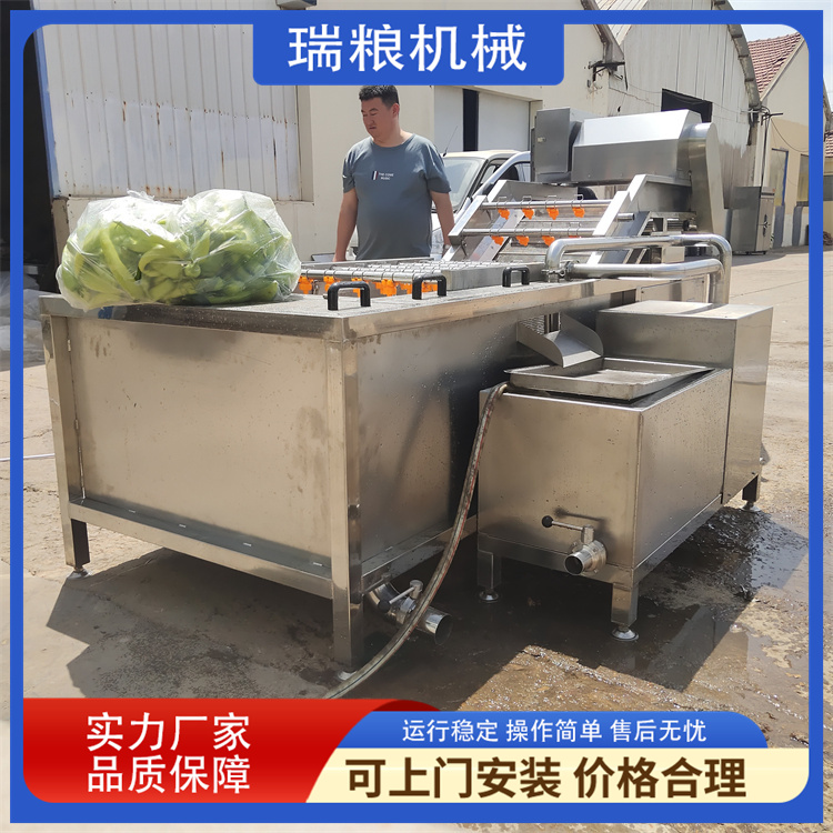 Multifunctional shepherd's purse blanching machine, complete set of tribute vegetable processing equipment, production line, bubble cleaning machine customization