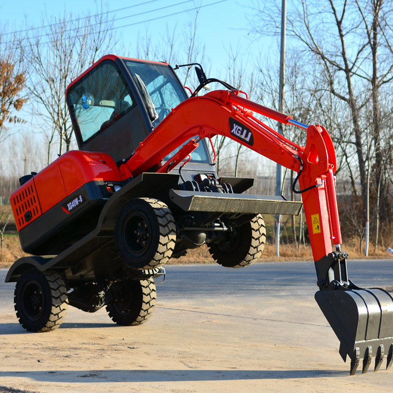 40 type wood grabbing machine for mountainous areas, wheel excavator for steel mills, and rubber wheel excavator for orchard excavation