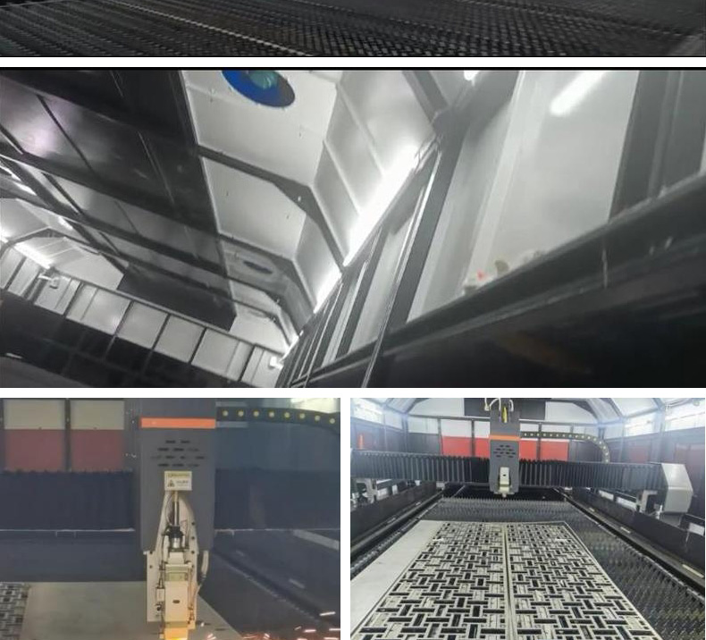 Large scale non-standard fiber laser cutting machine exchange platform 12000W metal laser cutting equipment