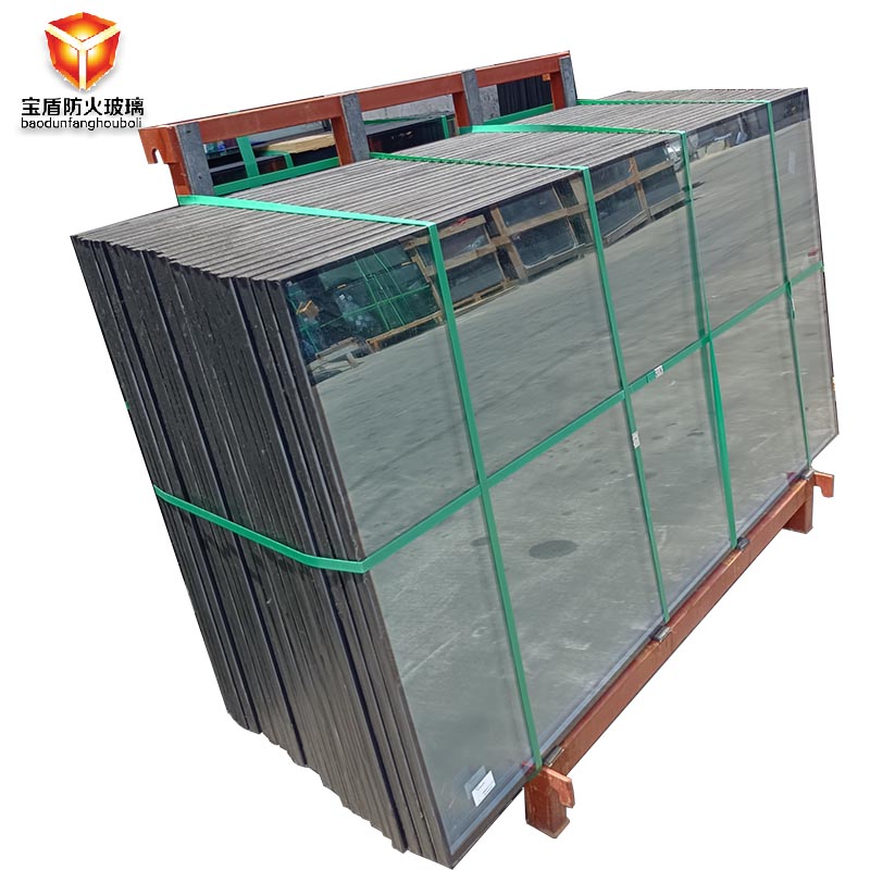 Baodun Class A Nanocrystalline Silicon Low-e Ultra White Tempered Hollow Fireproof Glass Suitable for Fireproof Curtain Walls