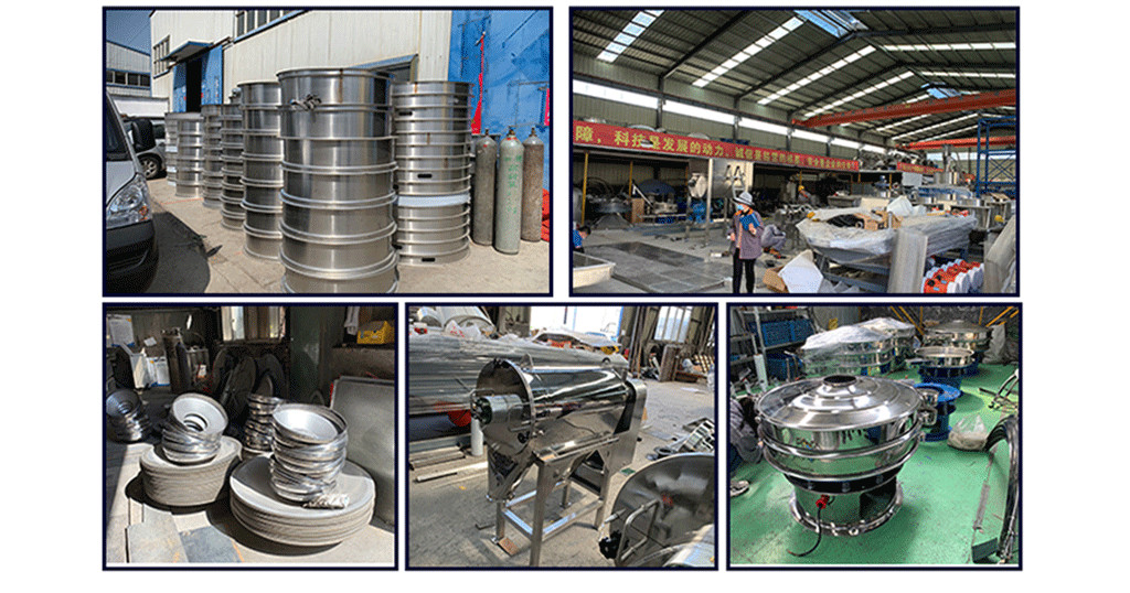 Huatong Circular Rotary Vibration Screen Chemical Mining Powder Particle Multilayer Stainless Steel