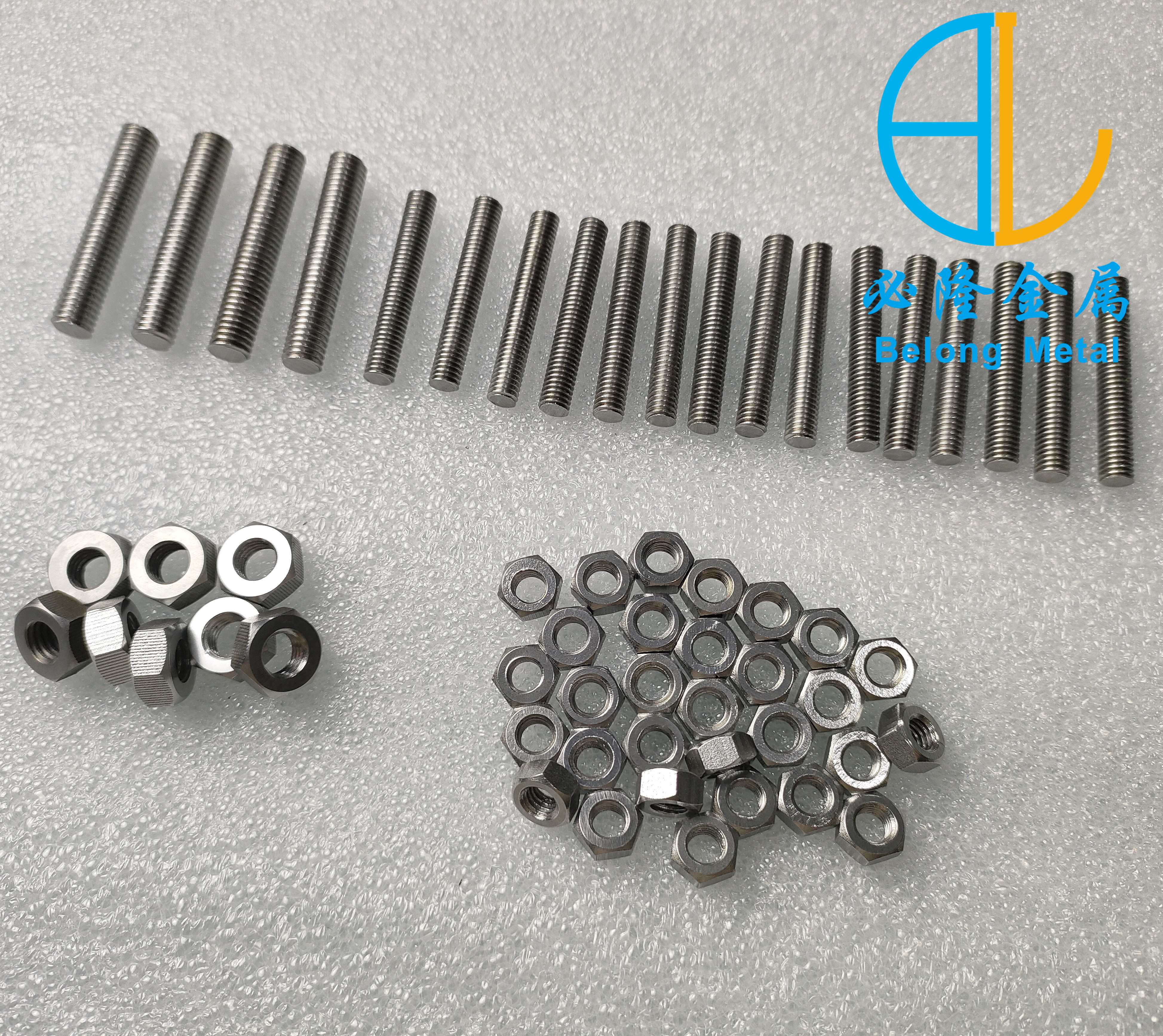 M6 molybdenum nut, matched with M6 molybdenum screw bolt and molybdenum washer, available in stock for customization