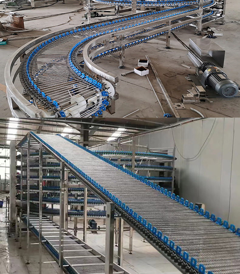 Stainless steel spiral cooling tower, multi-layer mesh belt conveyor, bread and dessert heat dissipation plate, chain type