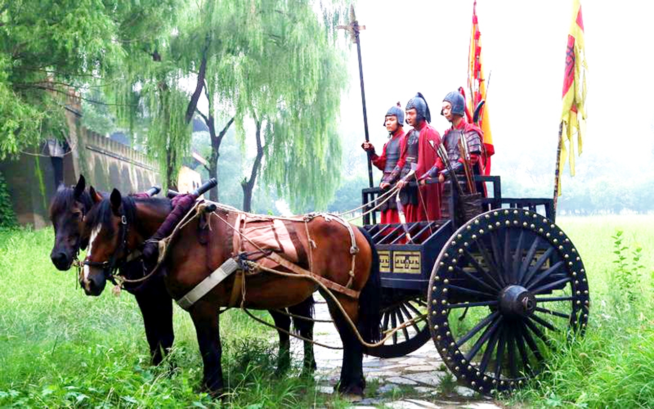 Manufacturer of ancient chariots, stone throwing carts, Lv Gongche, Tang and Song dynasties, ancient battlefield models, wooden replica of antique traditions