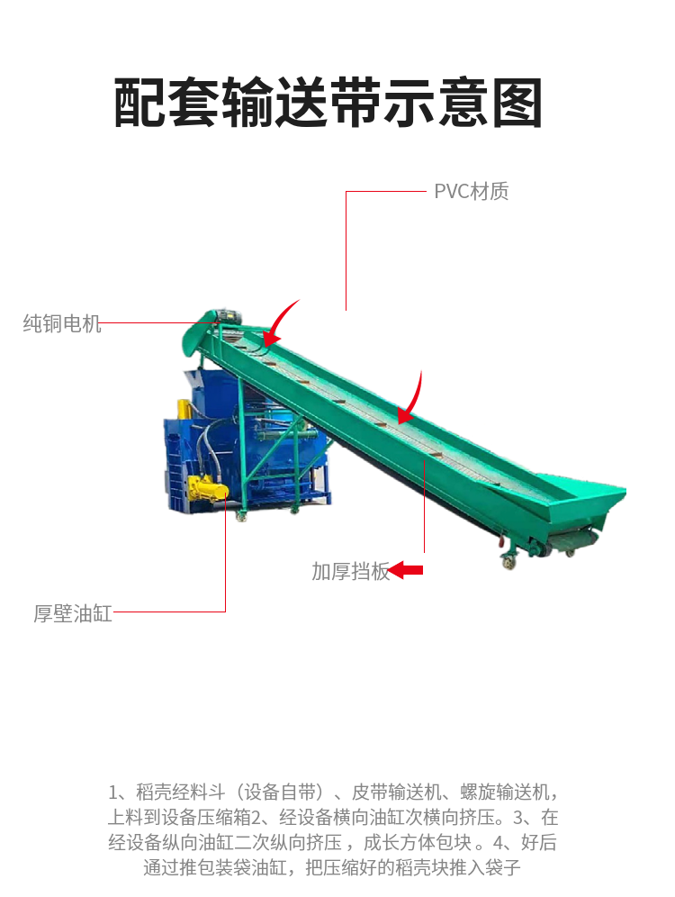 Three cylinder wheat straw bagging and packaging machine, fully automatic corn straw briquetting machine, small straw bundling machine