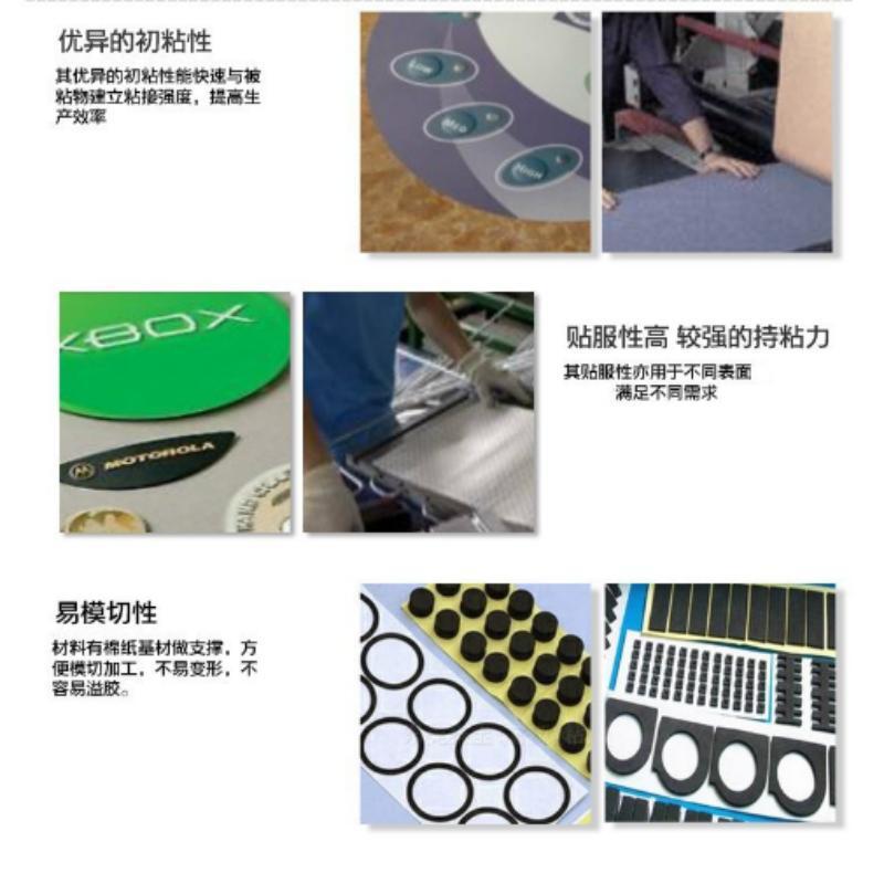 Replacing 3M9080 coated white release paper with high-temperature resistance, strong strength, and no marks, ultra-thin cotton paper can be die-cut with double-sided adhesive