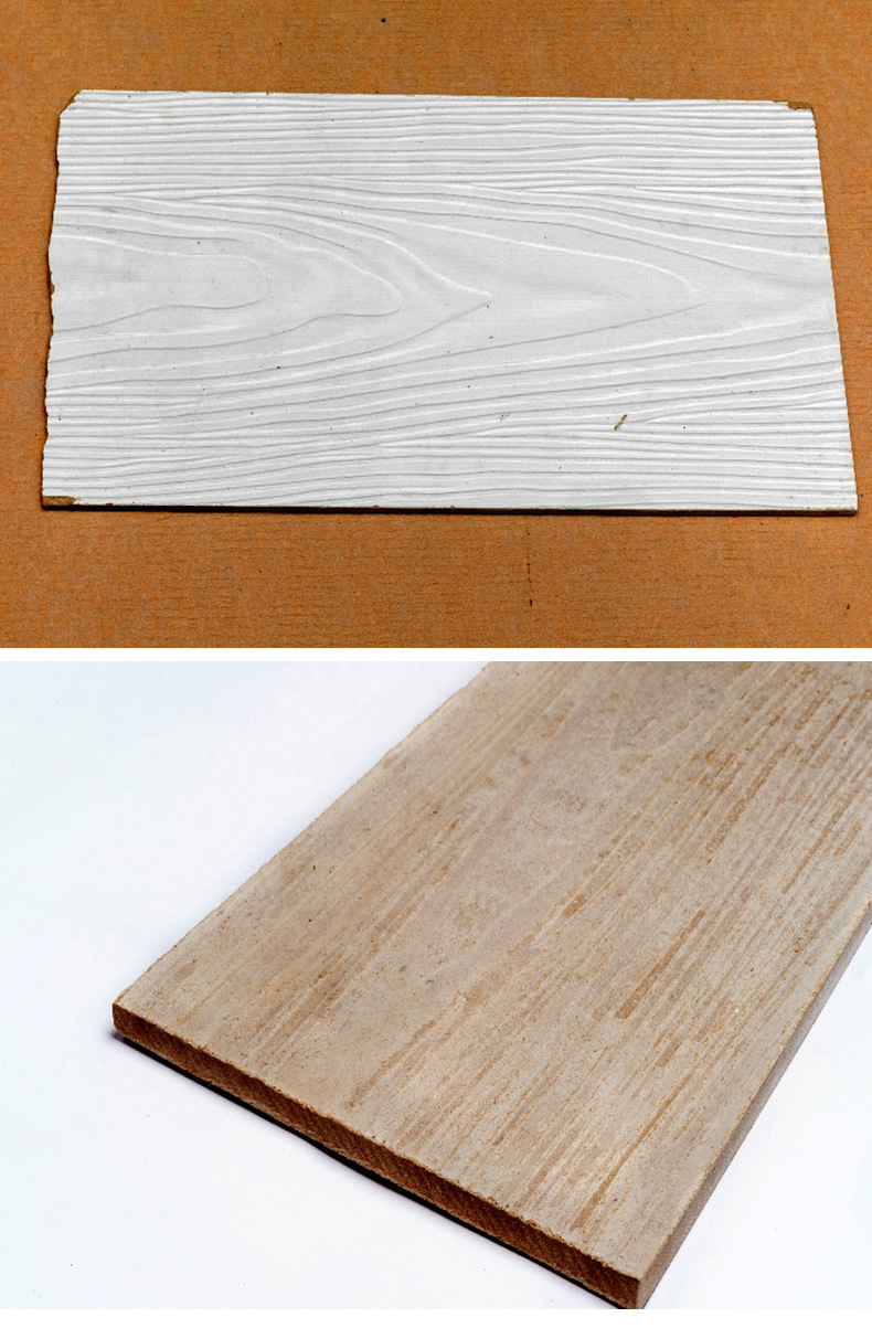 External wall hanging board, cement wood grain villa, wood grain fiber overlay, fireproof, high-density cement calcium silicate