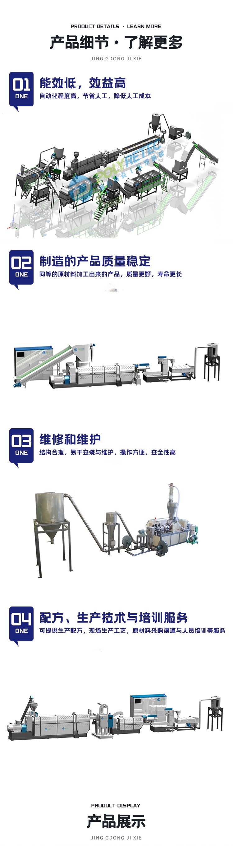 PVC granulation machine, transparent soft/hard material granulation cleaning line, waste material crushing and cleaning equipment, Baosu Machinery