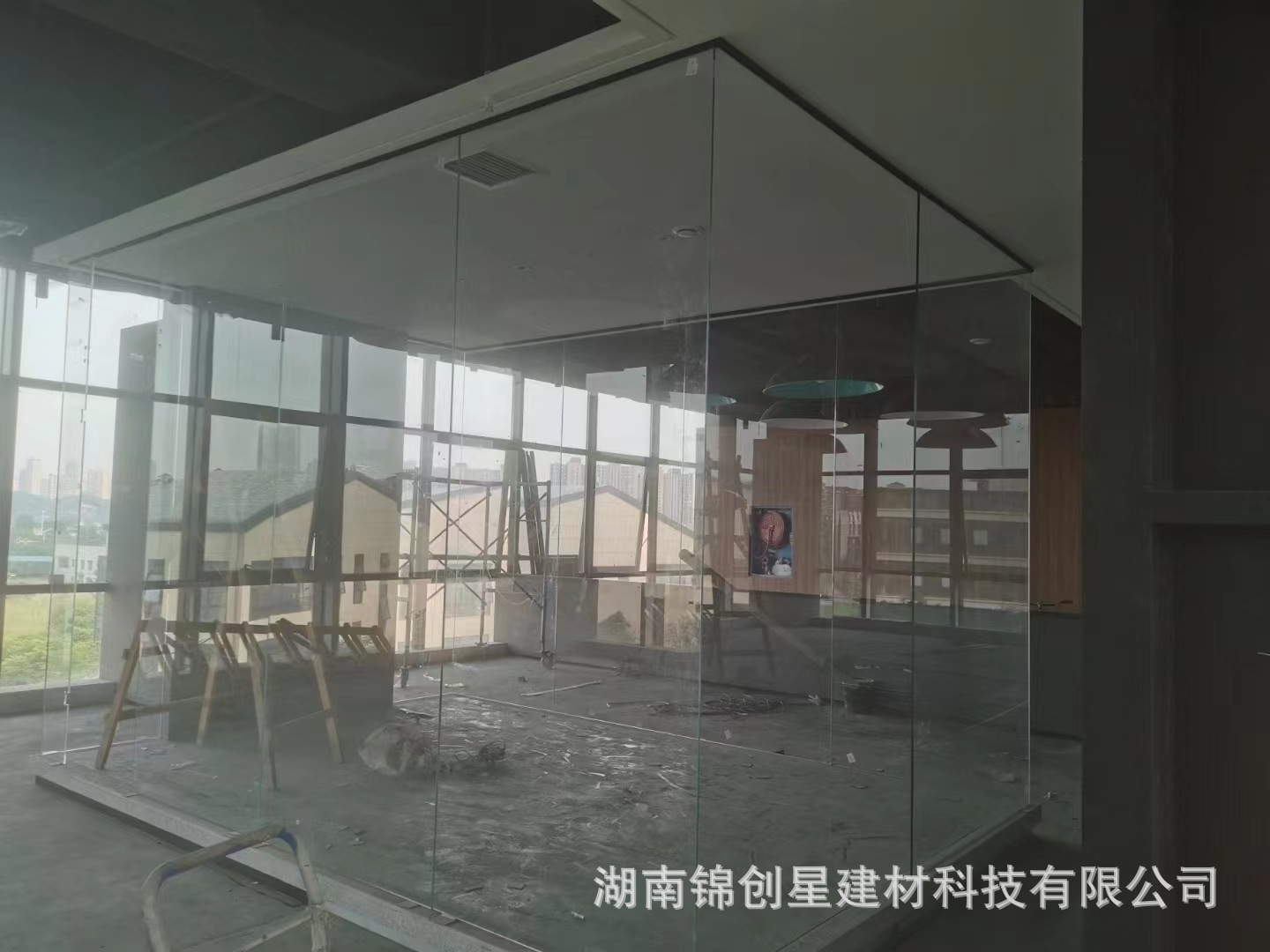 Office glass partition wall, double glass louver partition, hotel office glass partition, fireproof partition