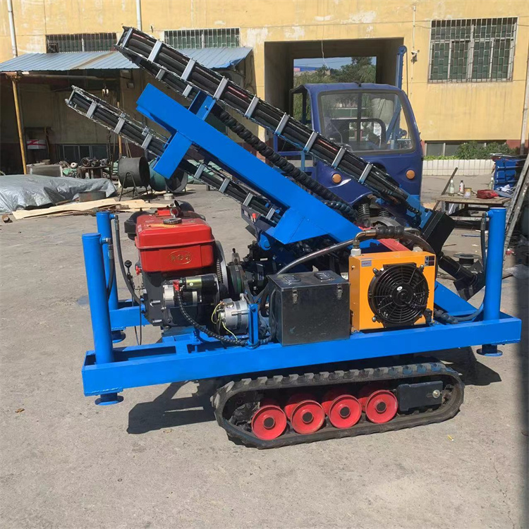 Crawler photovoltaic pile driver, hydraulic lifting, automatic walking, fast operation, spiral ground nail drilling in mountain tea gardens