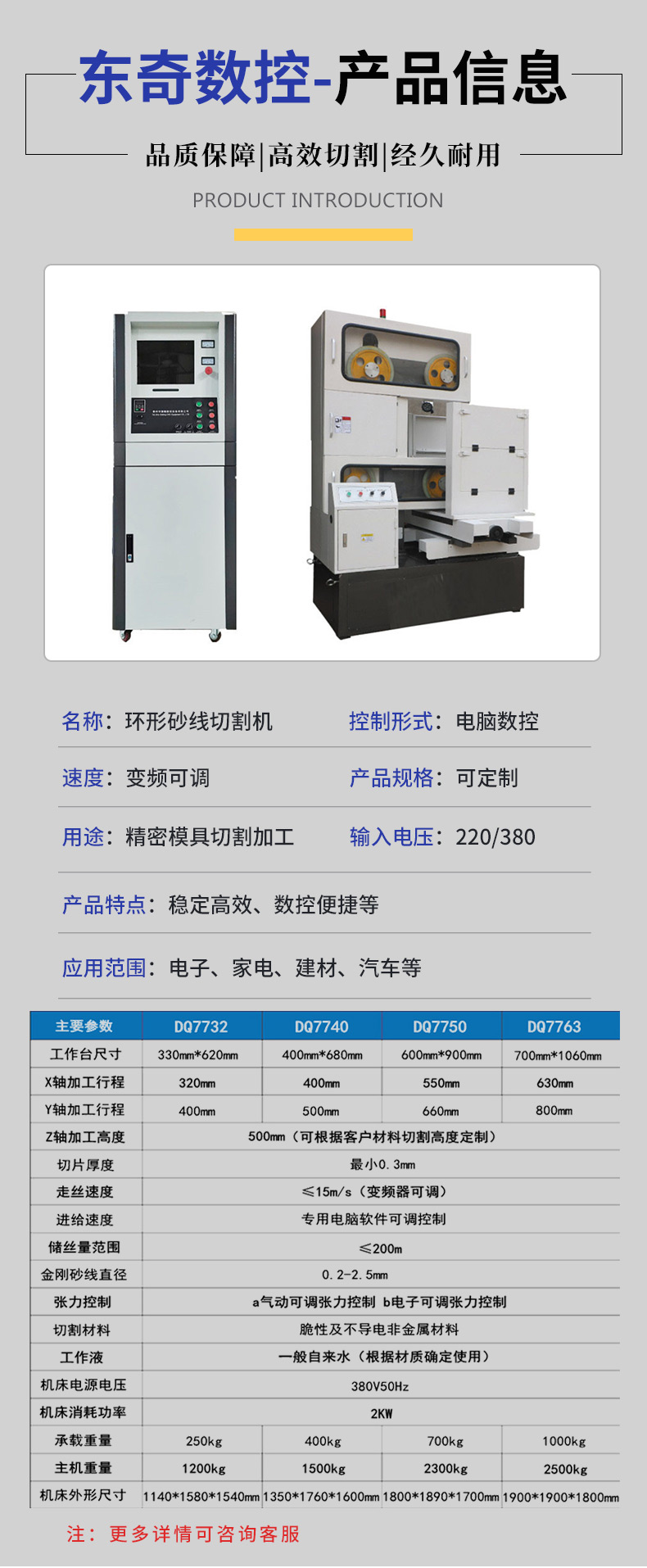 High precision and high-speed CNC circular sand wire cutting machine for diamond graphite wire cutting