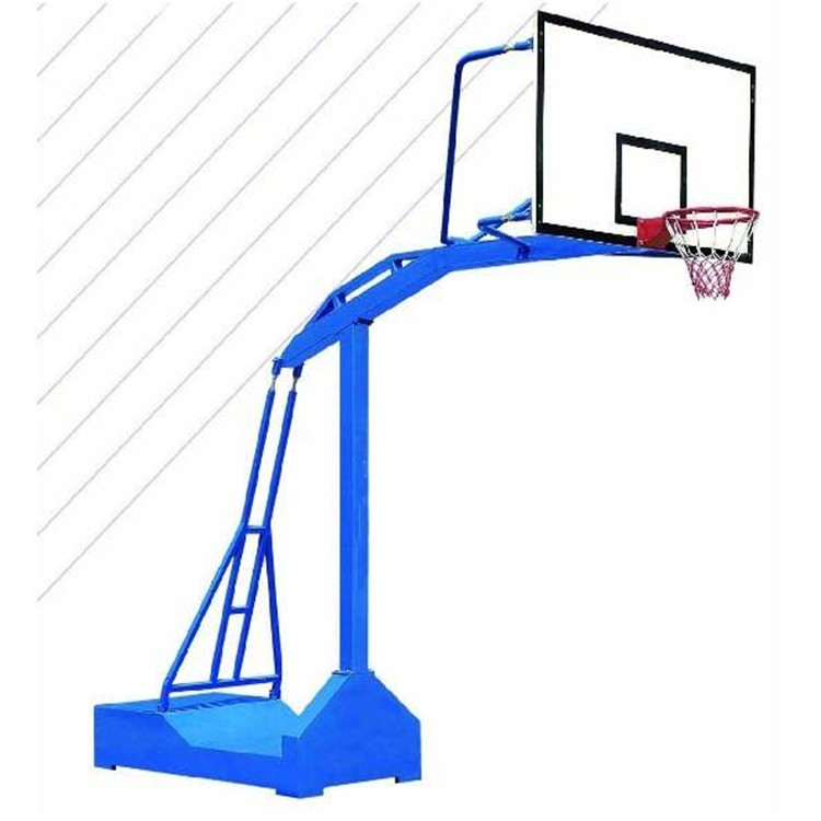 Flat box imitation hydraulic lifting mobile basketball adult and children's round tube basketball stand