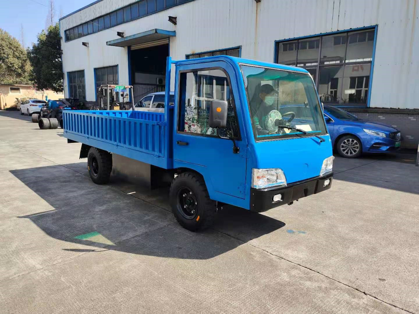 Five ton electric Flatbed trolley four wheel electric vehicle factory workshop transport battery car electric transport truck