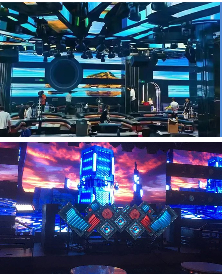 LED display screen indoor and outdoor full-color large screen bar KTV irregular flexible screen