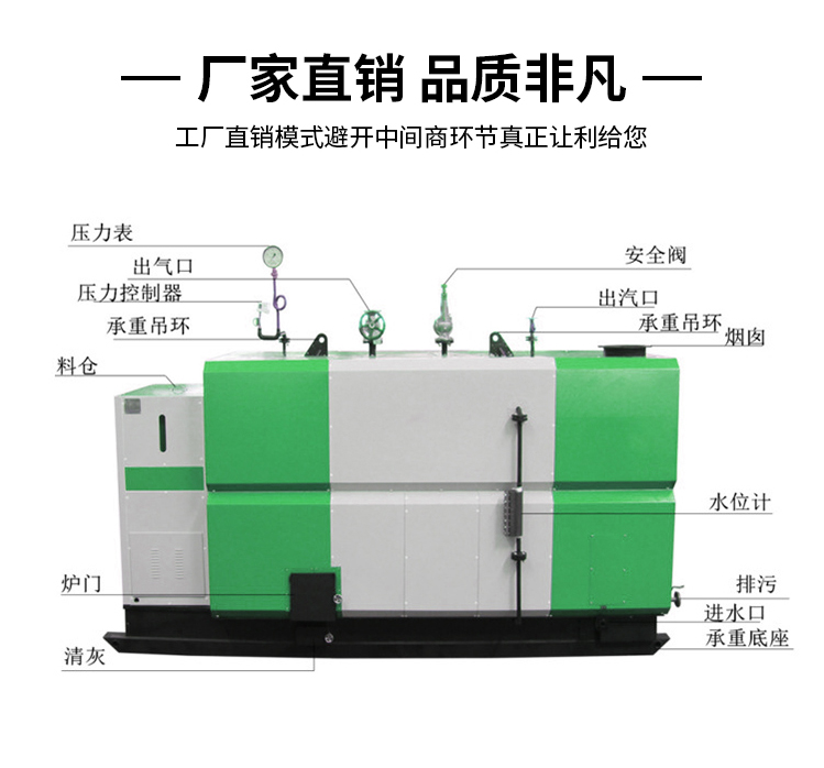 Pareton Biomass Steam Generator manufacturer, large horizontal particle size, free from supervision and inspection, fully automatic industrial 2 tons