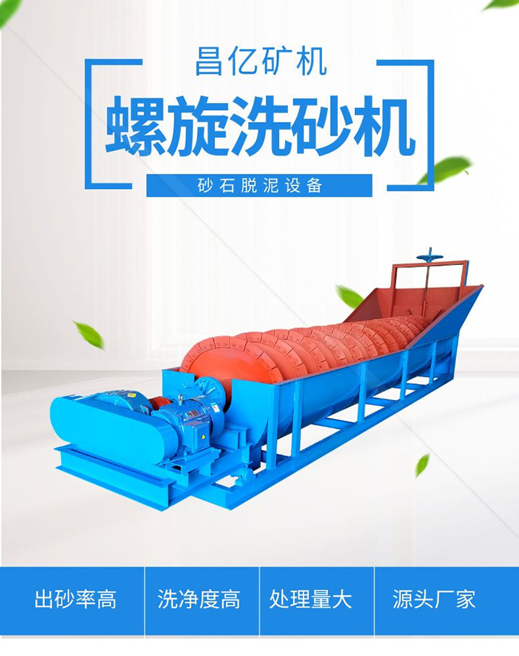 Spiral sand washing machine equipment, sand washing, screening, and conveying integrated machine, stone powder desliming and separation