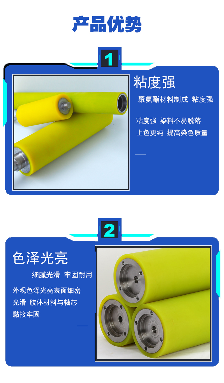 Production of polyurethane coated roller with chrome plated galvanized heating and cooling grid pattern high-speed dynamic balance roller