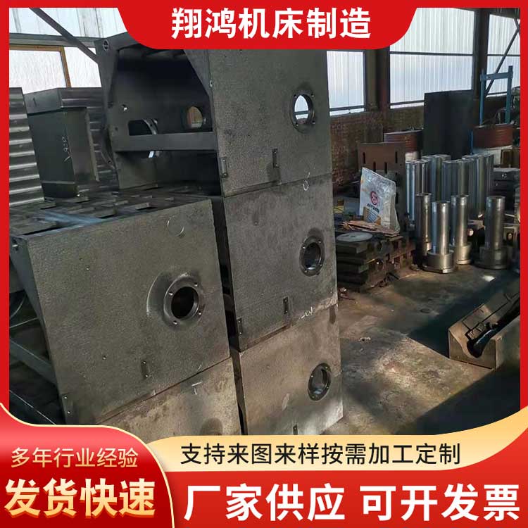 Spheroidal graphite QT500 cast iron casting resin sand cutting artificial aging casting machine tool column castings in the foundry