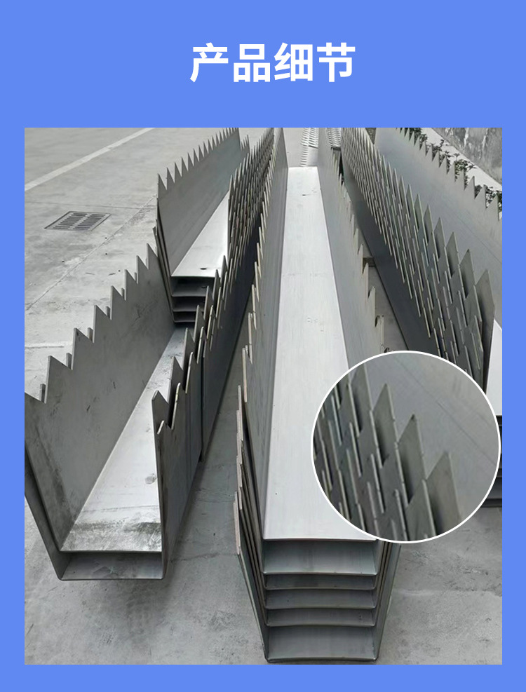 Stainless steel gutter factory roof drainage ditch U-shaped groove CNC precision bending galvanized water tank drainage system