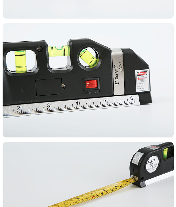 Standard Kang Electronic Laser Level Decoration Infrared Level Ruler Ruler Ruler Tape Measure Indoor Line Marking and Distance Measurement