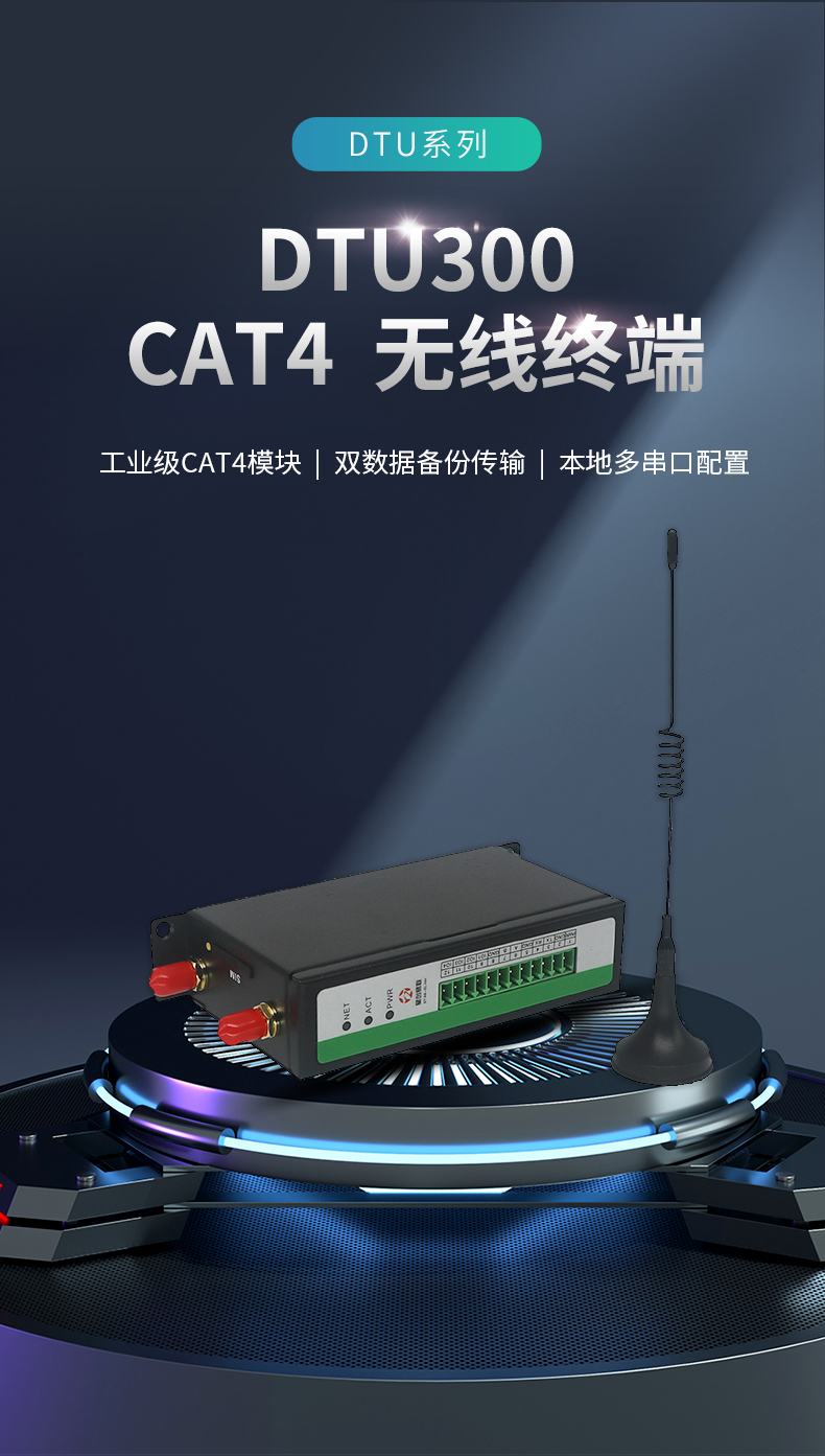 4g All Network Communication SeDTU300 Series CAT4 Module Wireless Data Transmission Terminal Dual Data Backup