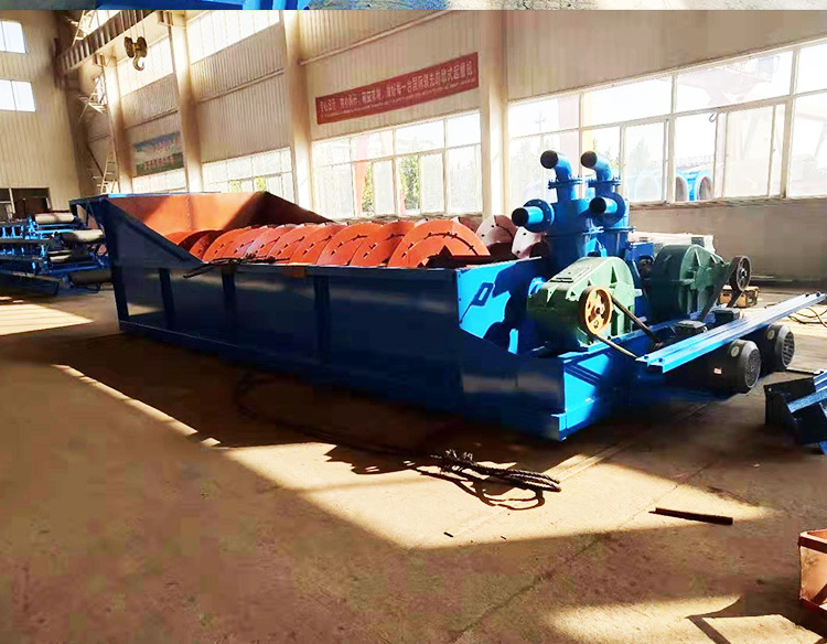 Senhang's new spiral stone washing machine with a large sand washing equipment has an efficient processing capacity of 100T