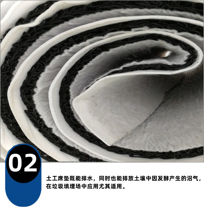 Slope greening geotextile mat, 3cm, with complete specifications of polypropylene disordered wire mesh interwoven drainage mat