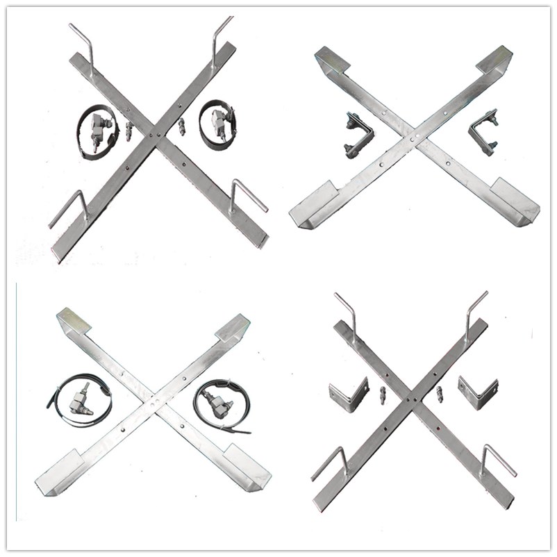 Hot-dip galvanized residual cable rack for optical cable reel, with a coil structure and rainbow iron hook components