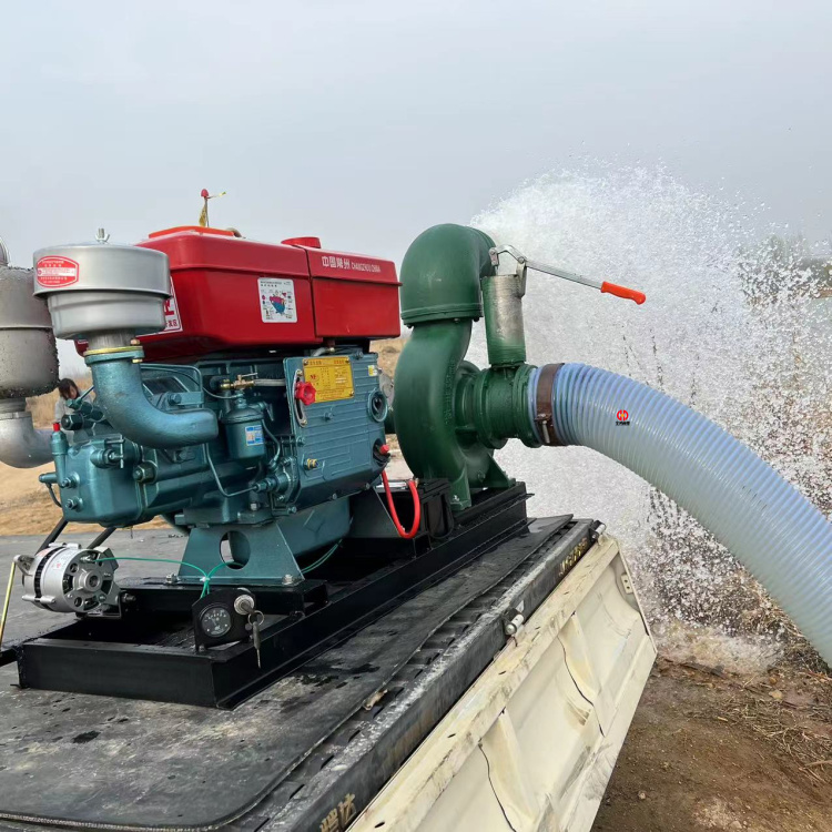 Direct connected non clogging drainage pump engineering construction diesel centrifugal pump farmland orchard irrigation sewage pump