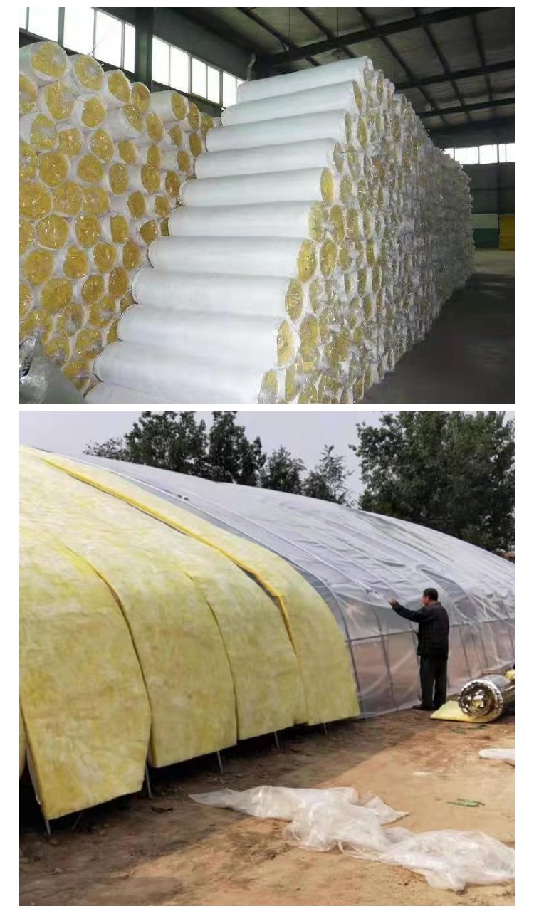 Vacuum packaging glass wool felt, PVC faced steel structure, insulated glass wool for color steel