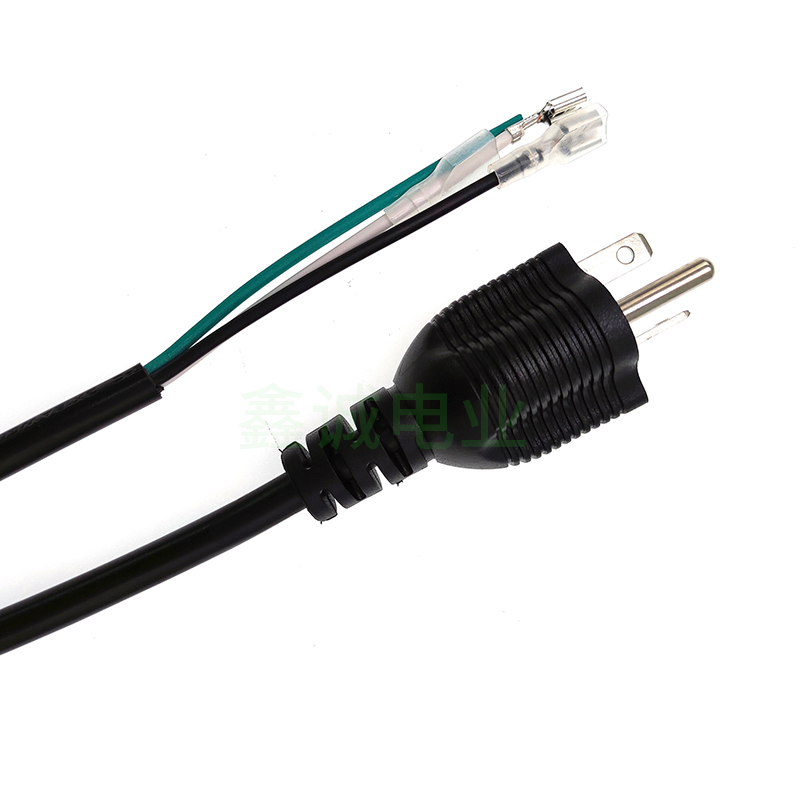 American style one round, one horizontal, and one vertical plug wire manufacturer SJT 3 * 16AWG with 250 straight plug terminal power cord at the end