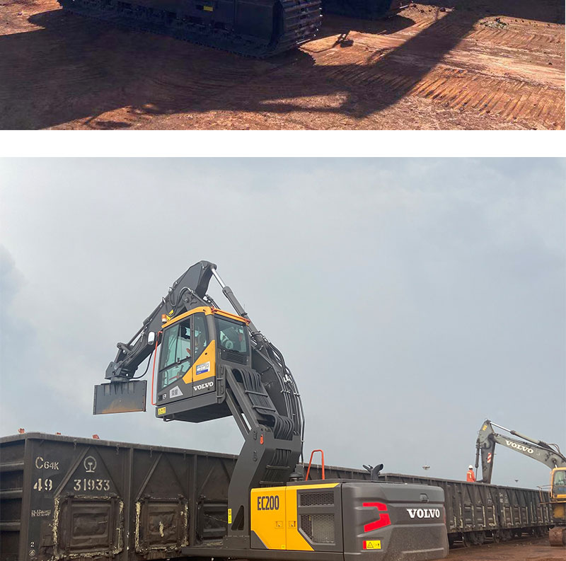 Excavator lifting cab, excavator flat fire carriage modification, hook machine cab