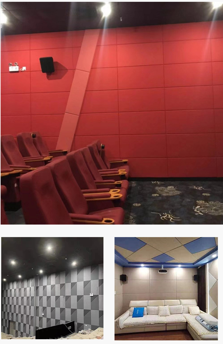 Fabric sound-absorbing board can be customized with fiberglass fabric board. Cinema KTV special board is fireproof and flame retardant