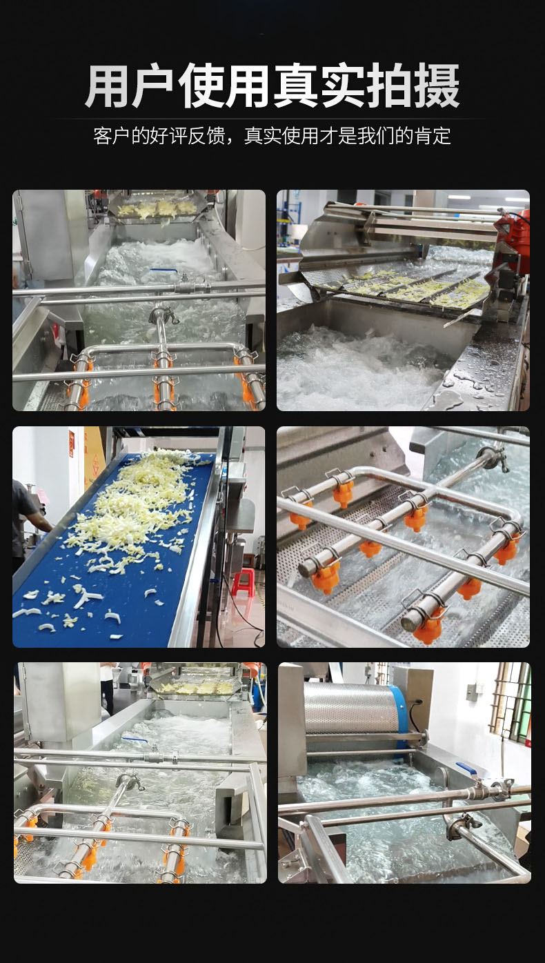 Large clean vegetable processing assembly line Longan Passion Fruit Cleaning Equipment Small Scallion Spinach Bean Sprout Cleaning Air Mainline