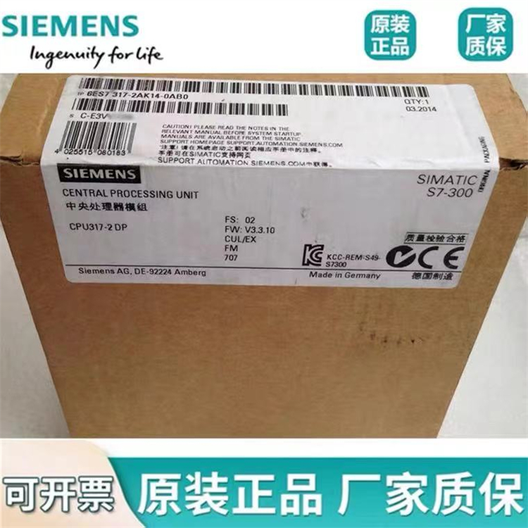 6ES7313-5BG04-4AB1 Siemens SIMATIC S7-300 CPU Module