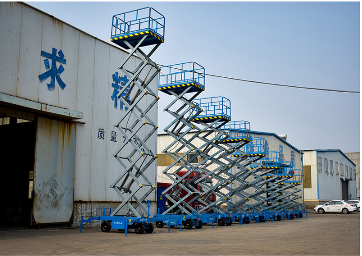 Traction lifting platform vehicle, mobile scissor lift, street lamp, municipal maintenance, electric lifting vehicle