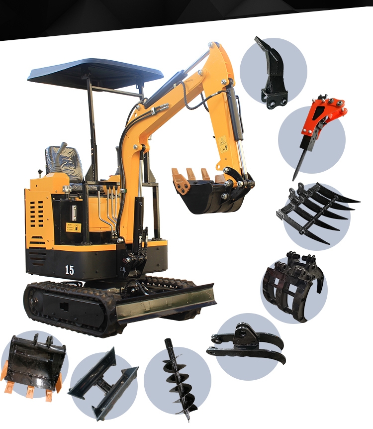 Agricultural small excavator concrete crushing hydraulic small excavator can be used for household use