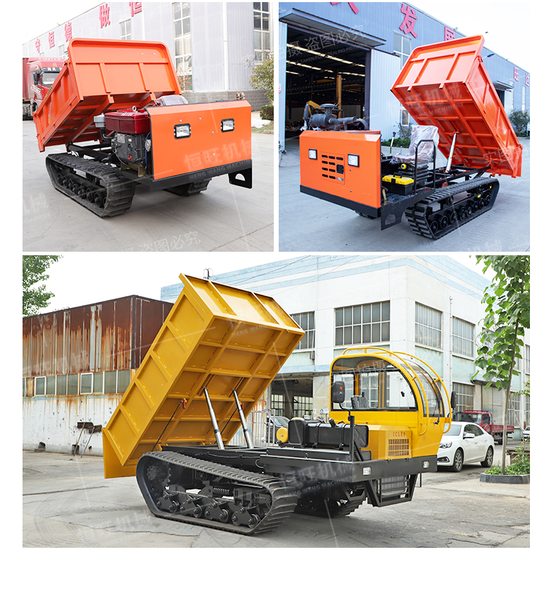 Hydraulic lifting crawler transporter can be customized for agricultural Cart diesel powered four unlike crawler