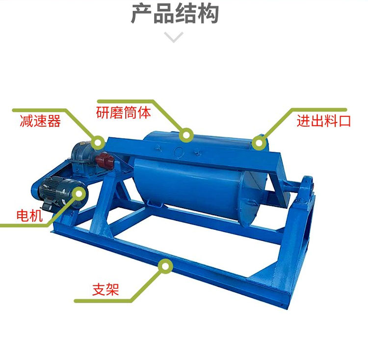 Small laboratory ball mill quartz sand grinding equipment stainless steel cylinder rod mill