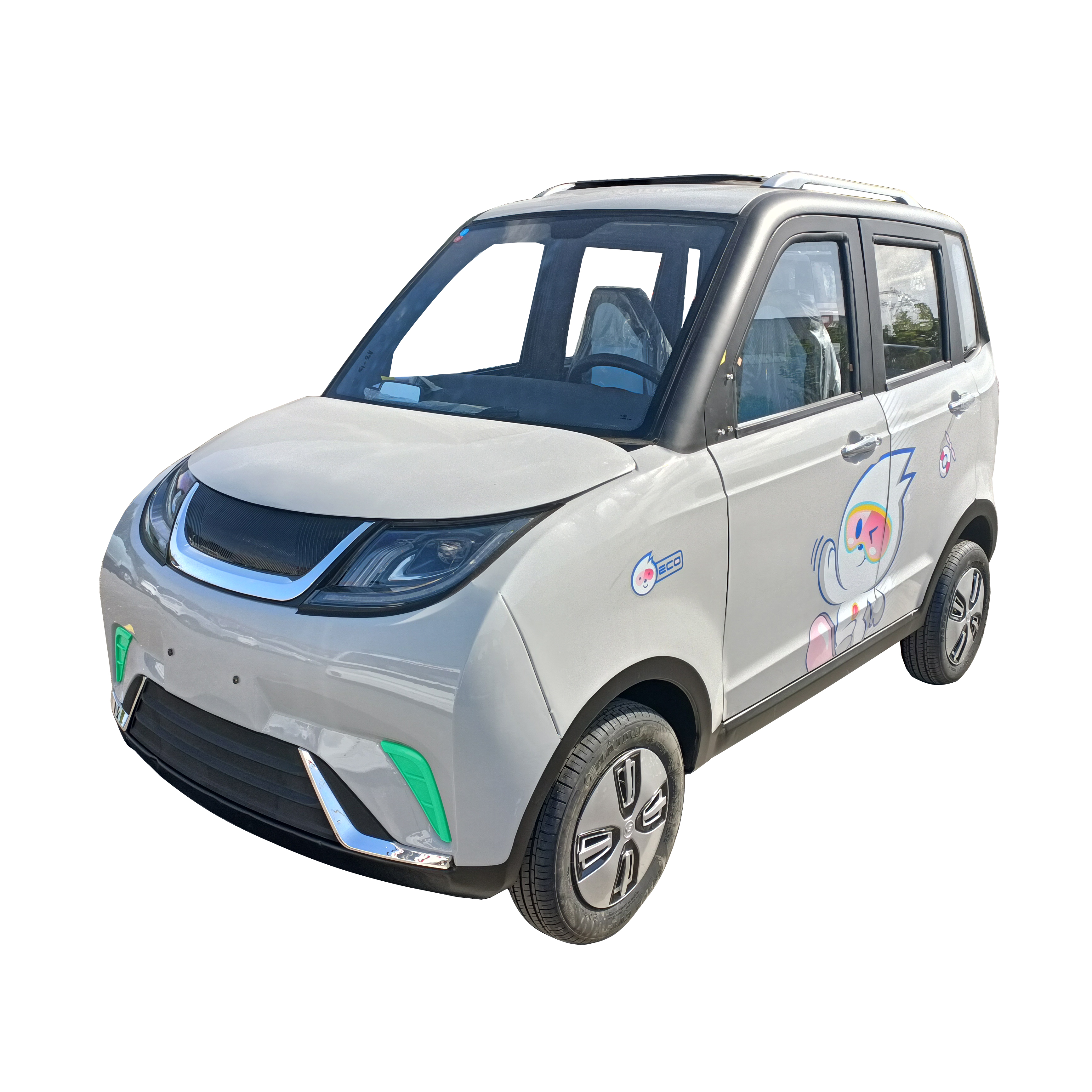 Suke New Energy Dolphin Electric Four Wheel Car, Home Adult Women's New Battery Car, Dual Purpose Fuel and Electric Vehicle