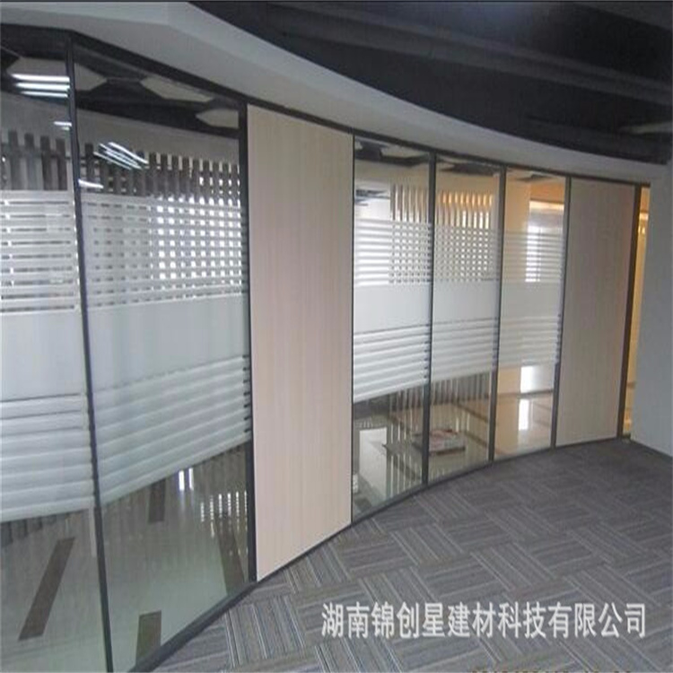 Office glass partition wall, double glass louver partition, hotel office glass partition, fireproof partition