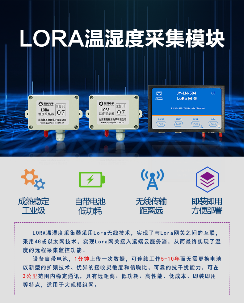 LORA remote greenhouse temperature and humidity sensor, multi-channel wireless temperature measurement and high-precision mobile computer app