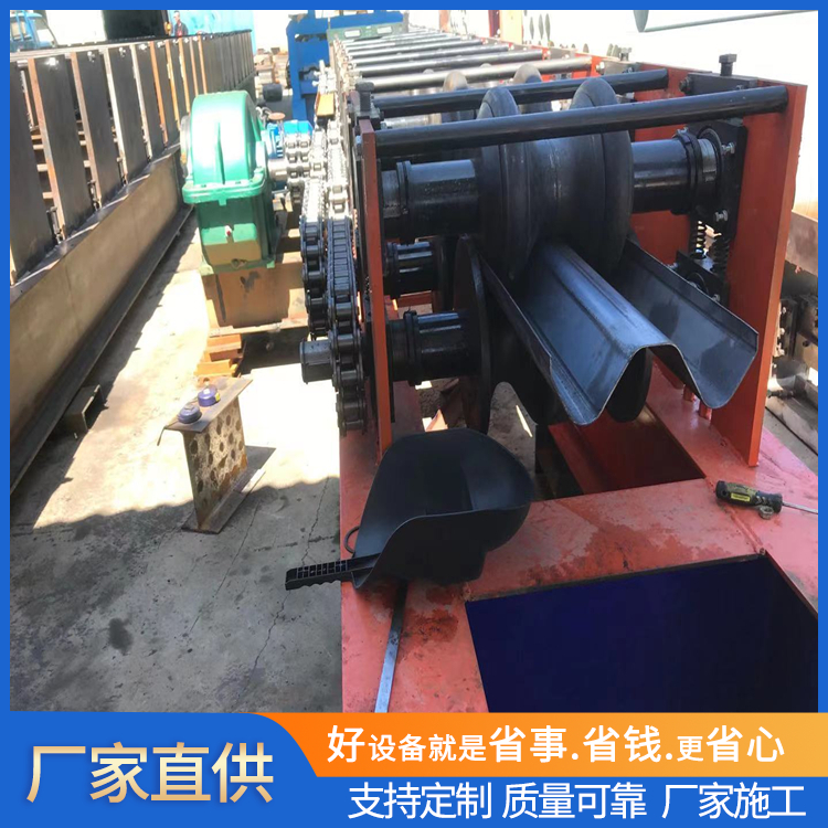 Production of automatic corrugated highway anti-collision guardrail two wave plate cold bending forming machine