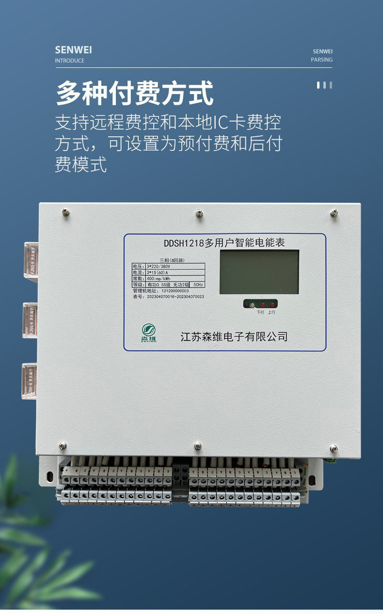 Multi user electricity meter, one meter, multiple households, 12 circuits, one layer, one super large storage, one machine, multiple uses, directly operated by manufacturers