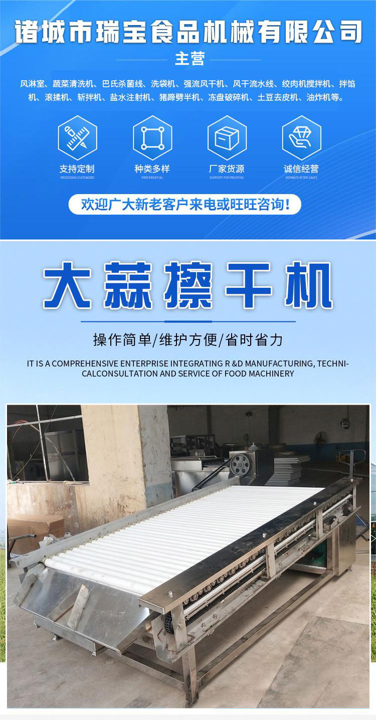 Sponge Squeezing Machine Garlic Rice Dehydration and Drying Machine Stainless Steel Fruit and Vegetable Squeezing Production Line Ruibao