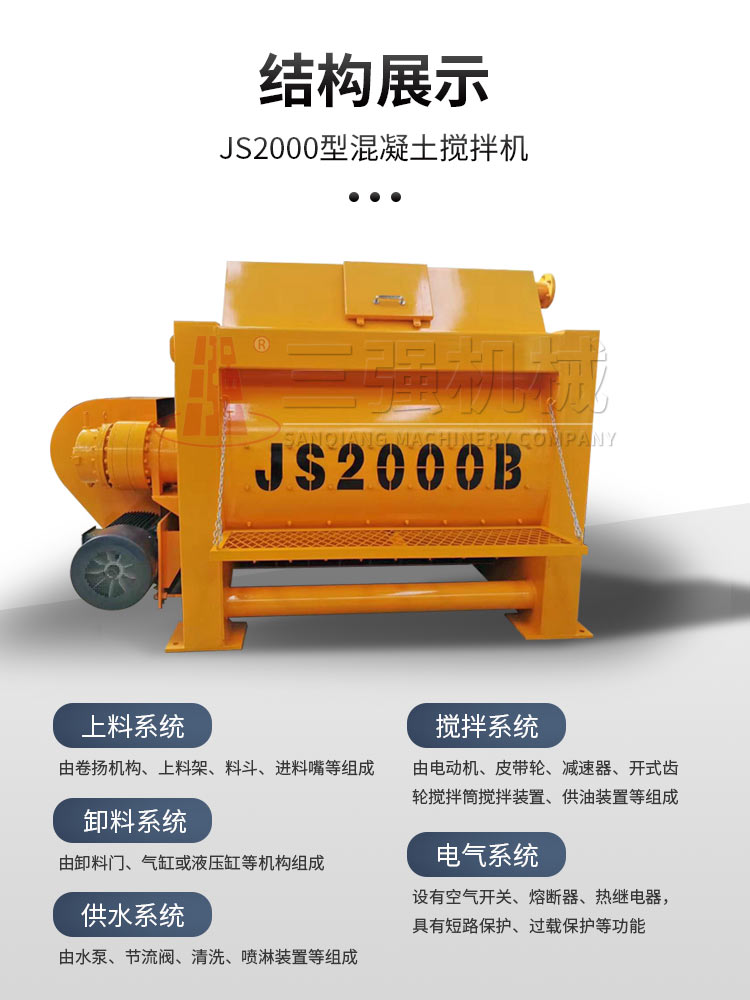 Small concrete mixer 0.5 cubic meter concrete mixer equipment with multiple models available