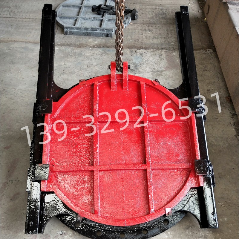Cast iron circular gate hoist pump station fish pond water stop and discharge manual electric screw connection wall mounted
